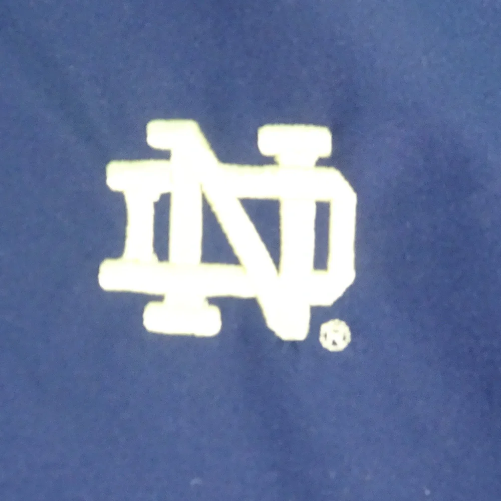 NCAA Notre Dame Adidas Full Zip Blue Jacket Medium